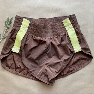 FP Movement by Free People Brown and Yellow Athletic Shorts